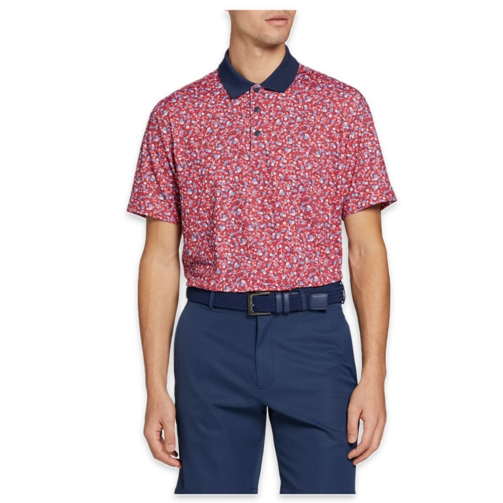 NWT Walter Hagen‎ Men's Performance 11 USA Fashion Golf Polo red Blue white XXL